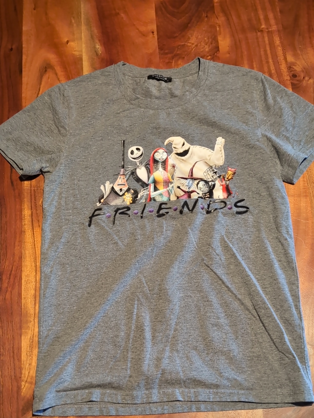 Nightmare Friends Graphic Short Sleeve Tee - Gray